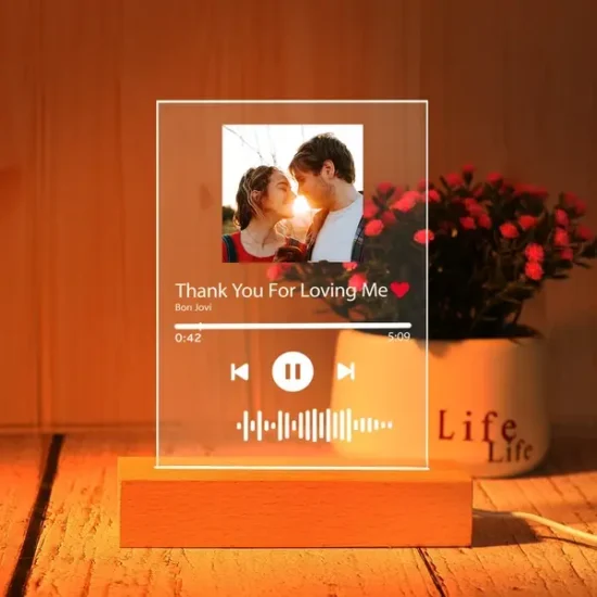 Your Moment - MusicGlass Night Light with Personalized Song