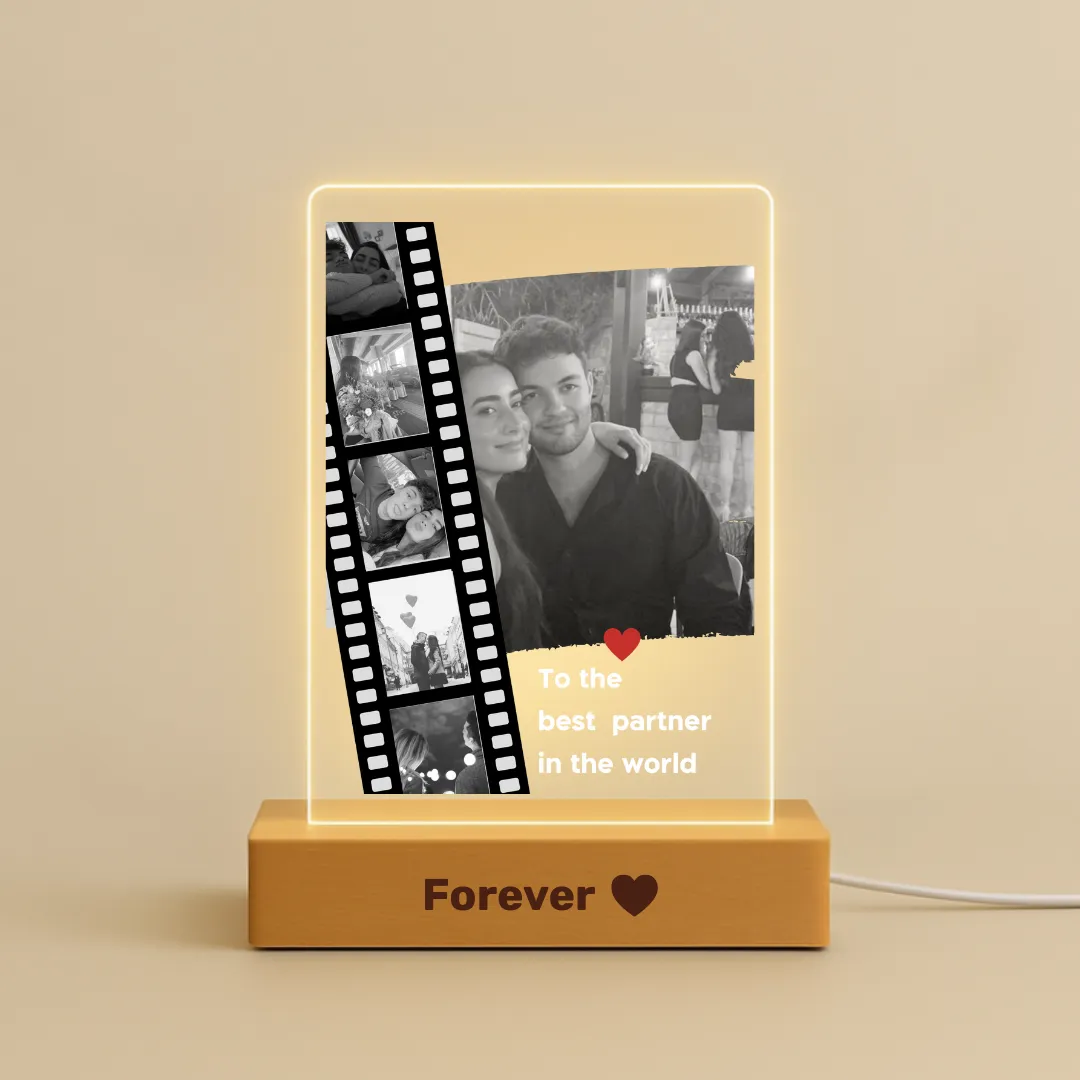 Luz Nocturna Personalizada con Forma de Película