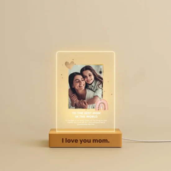 Night Light with Dedication for Mom Personalized Gift