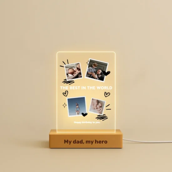 Night Light with Dedication for Dear Dad