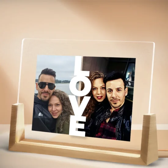 Personalized Photo Gift – Romantic 'LOVE' Shaped Lamp