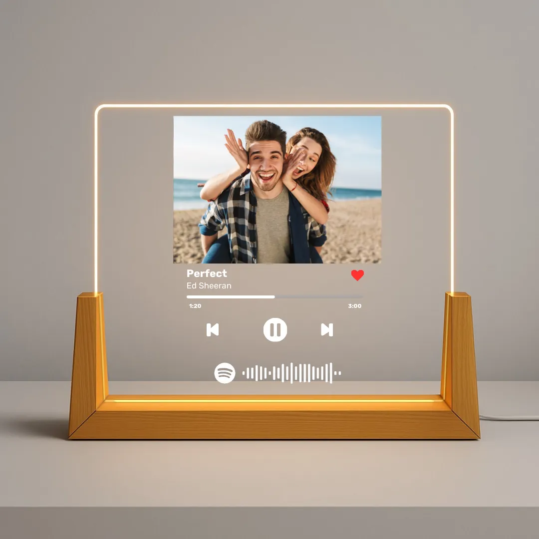 Personalizovaná foto lampa – Romantický dárek pro tvého partnera Bílá