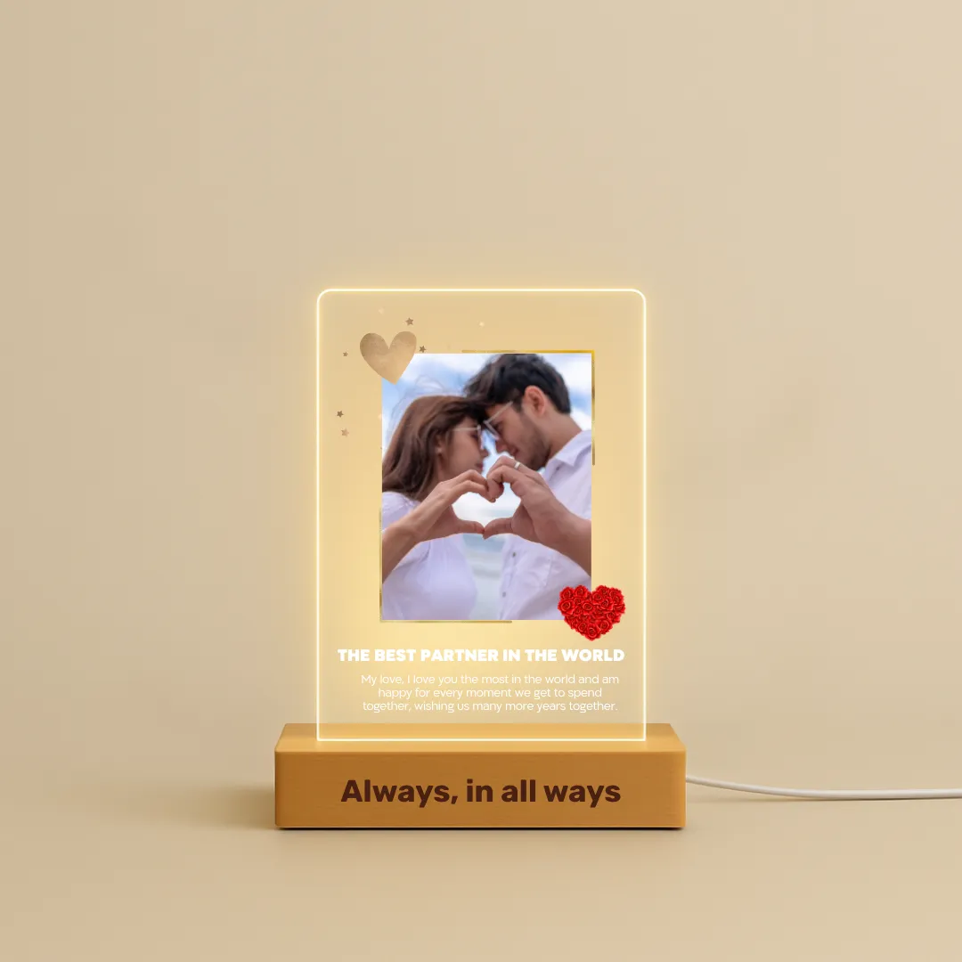 Personalizovaná foto lampa – Romantický dárek pro tvého partnera