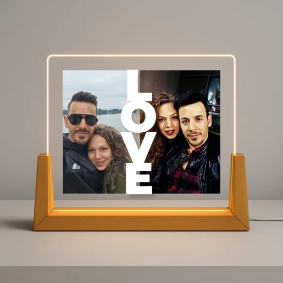 Personalized Photo Gift – Romantic 'LOVE' Shaped Lamp