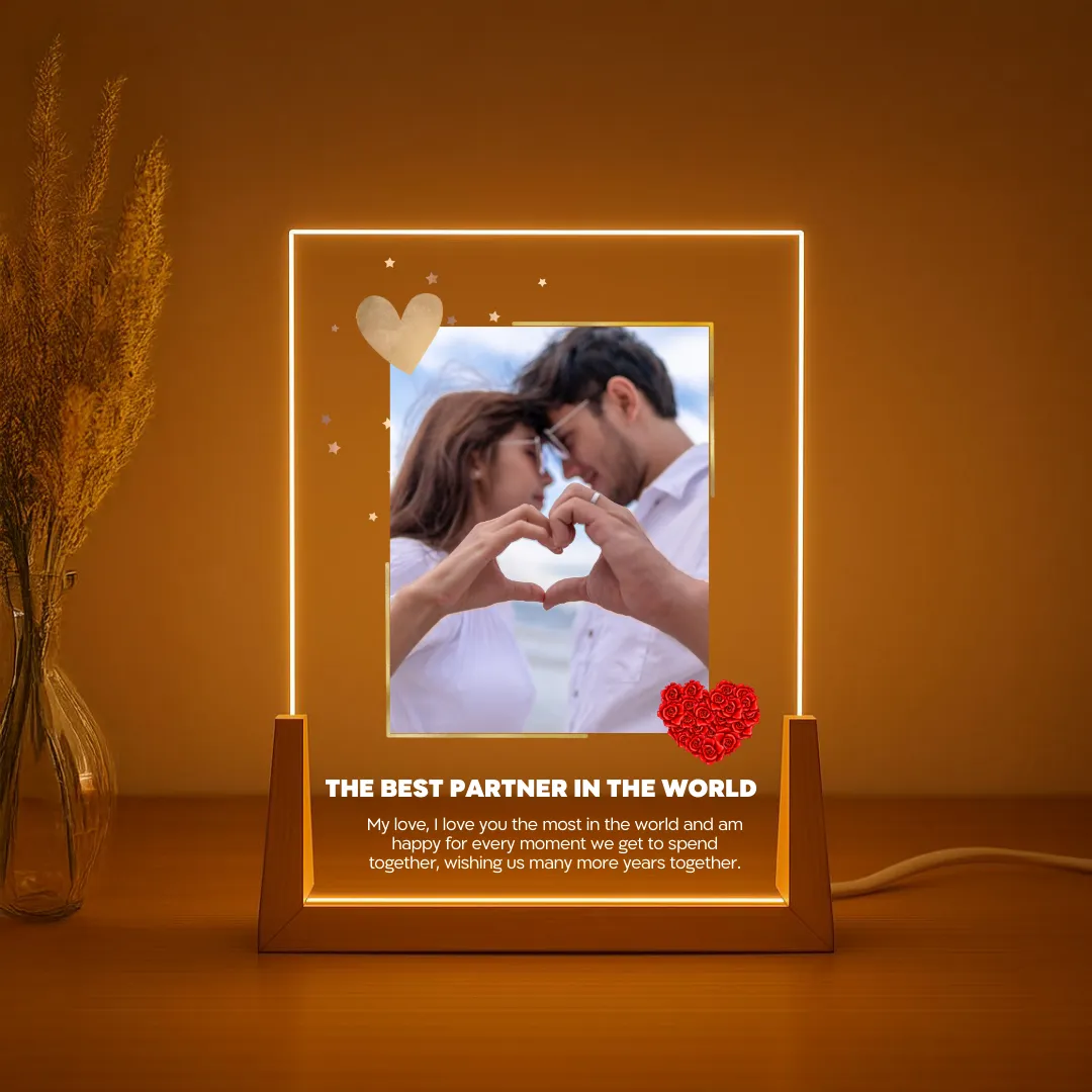 Lampă Personalizată cu Fotografie – Un Cadou Romantic pentru Partenerul Tău