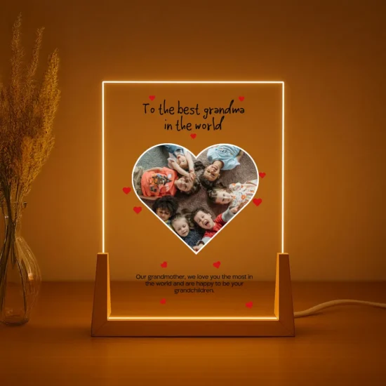 Gift for Grandma with Heartfelt Dedication - Personalized with Photo