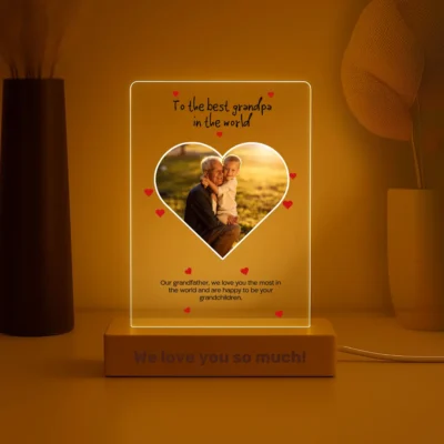 Gift for Grandpa with Heartfelt Dedication - Personalized with Photo