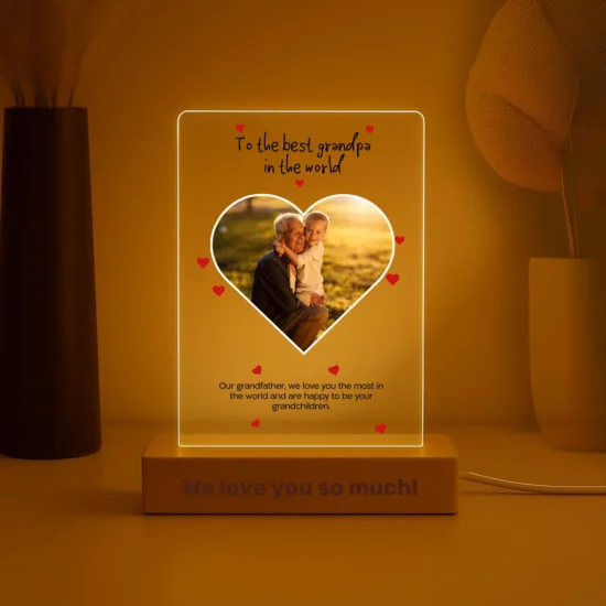 Gift for Grandpa with Heartfelt Dedication - Personalized with Photo