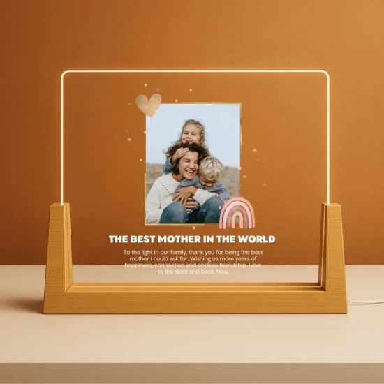 Custom Lamp for Mom - Unique Gift with Photo and Message