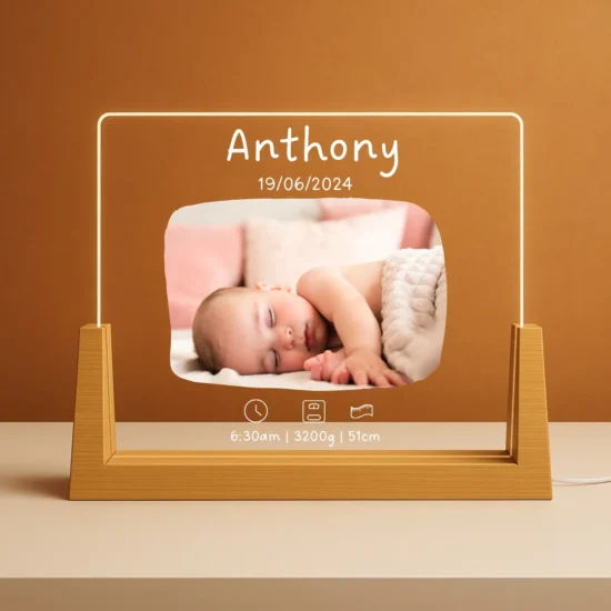 Original Birth Certificate Night Light Gift for Baby