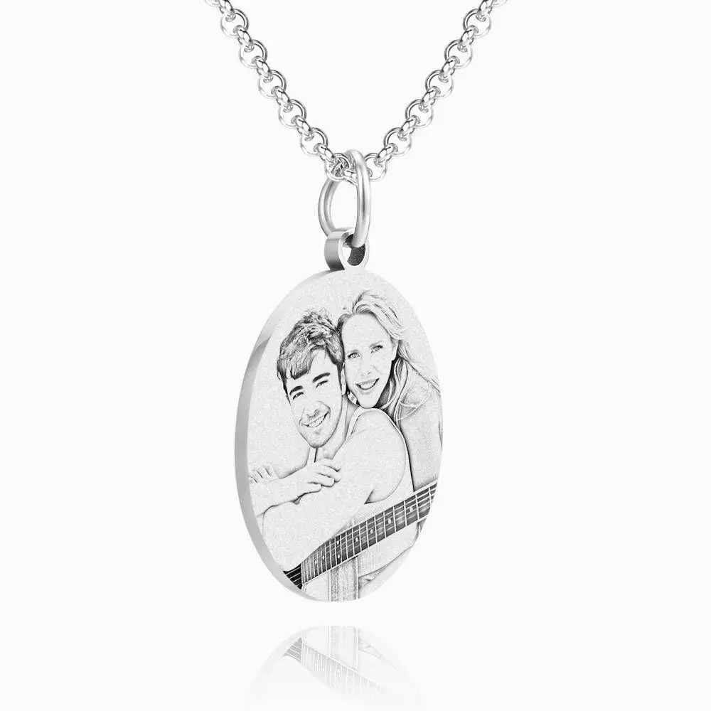Personalized Picture Chain Necklace - Image 2