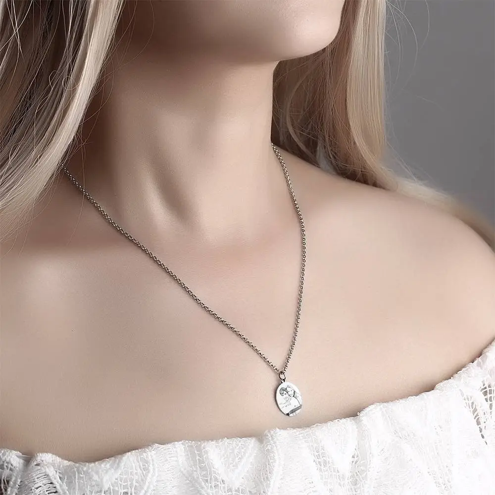 Personalized Picture Chain Necklace - Image 4
