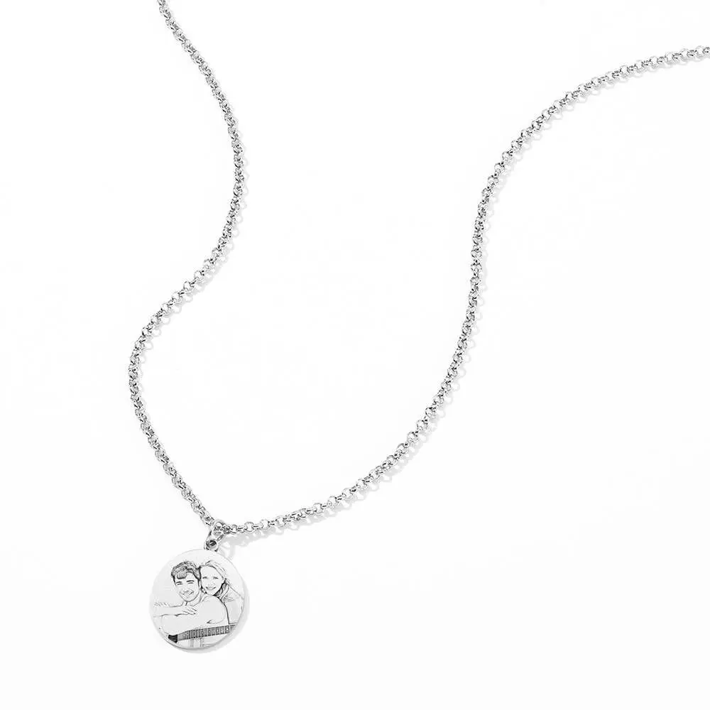 Personalized Picture Chain Necklace - Image 3