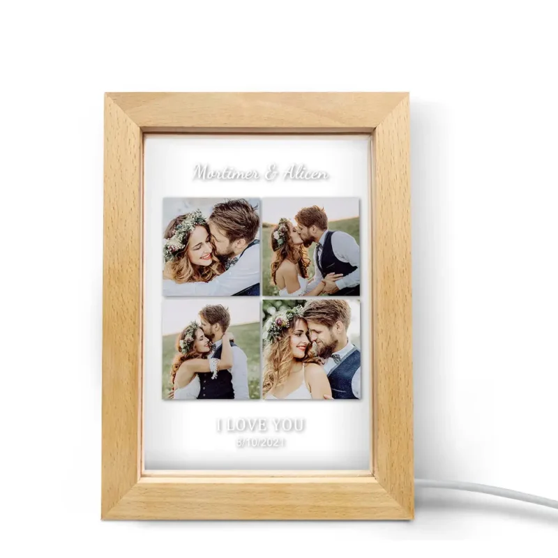 Personalized "I Love You" Framed Image with Date - Image 2