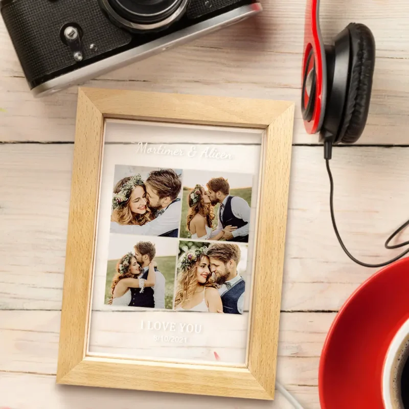 Personalized "I Love You" Framed Image with Date - Image 3