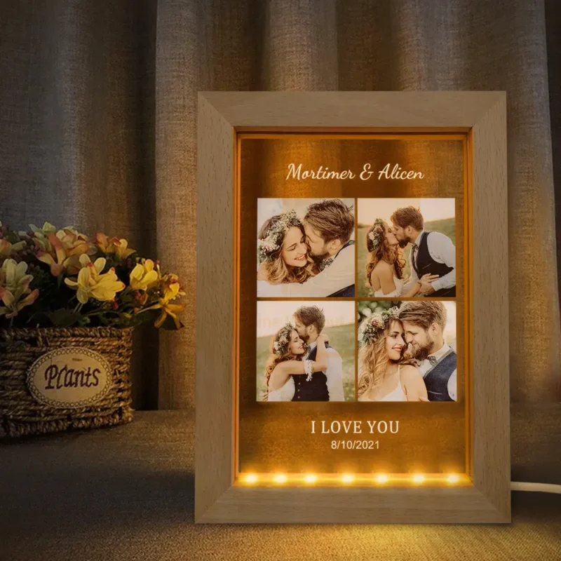 Personalized "I Love You" Framed Image with Date