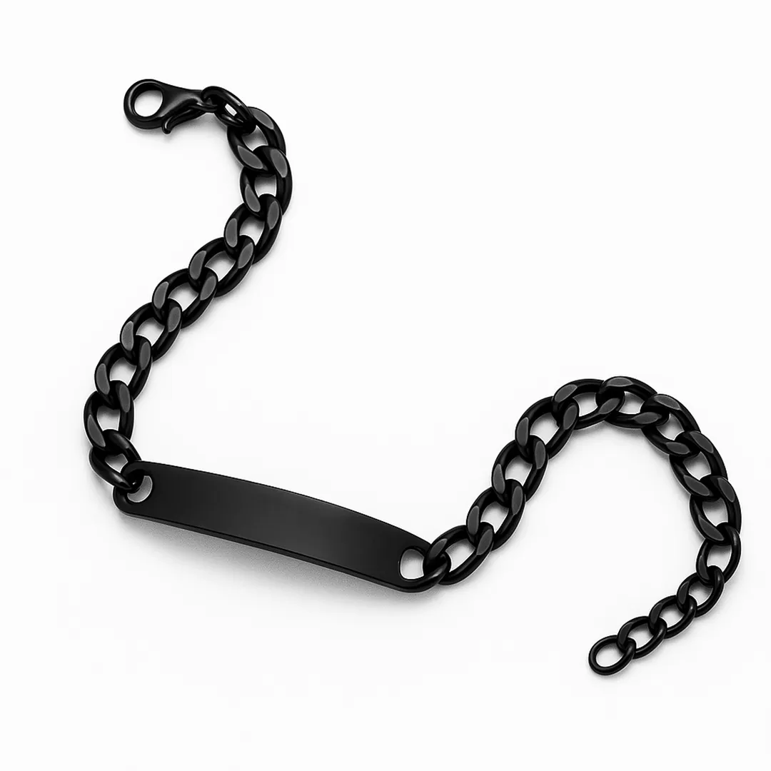 Luxury Men's Engraved Bracelet with Personal Dedication Engraving - Imagen 2