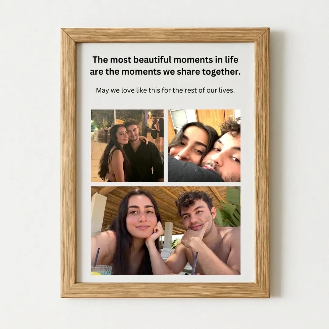 Couple's Photo Collage with Personal Text - Image 3