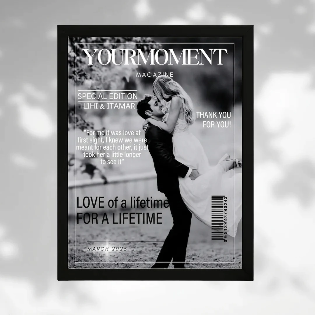 Framed Couple's Magazine Cover — Original Gift - Image 4