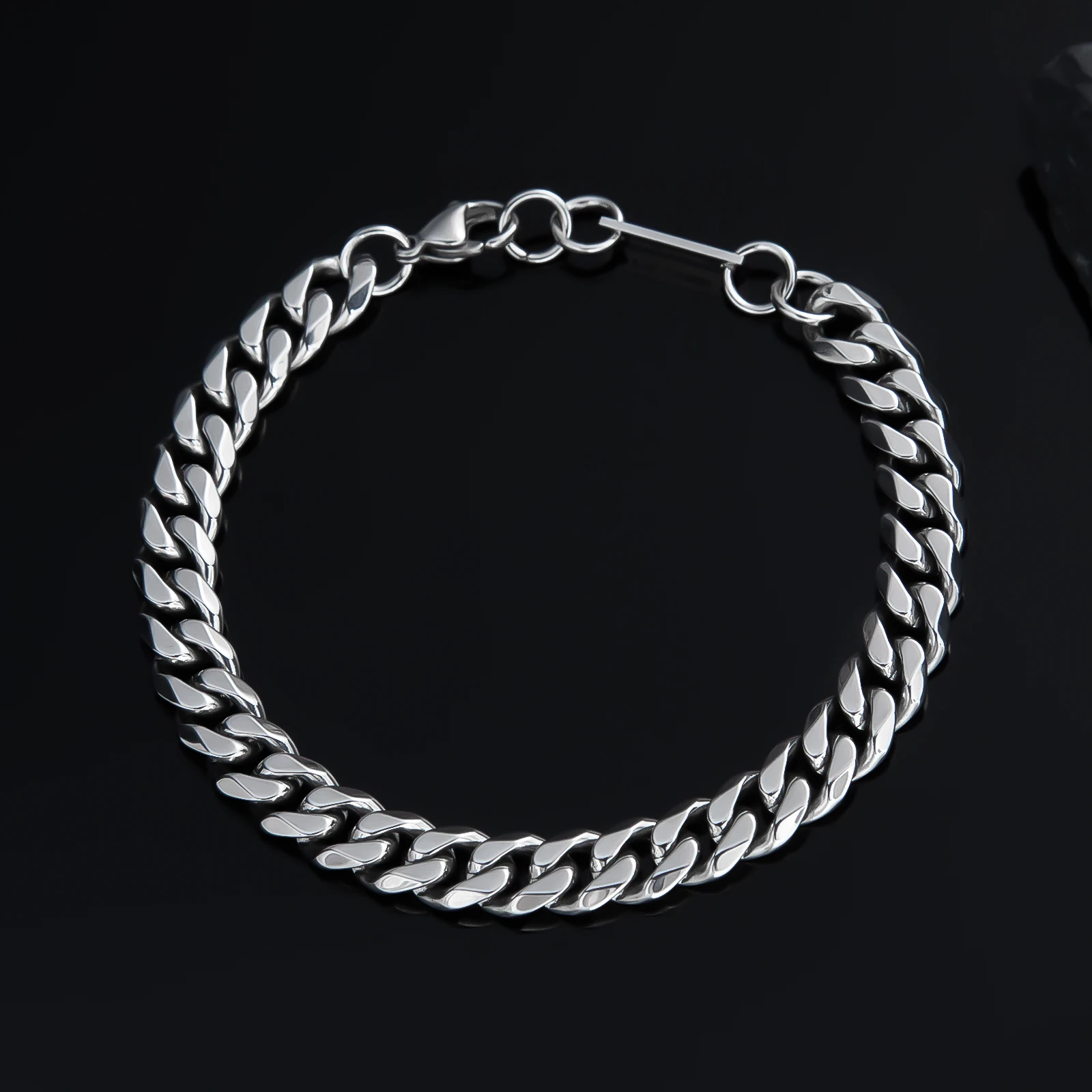 Men's Stainless Steel Bracelet — Silver – Image 2