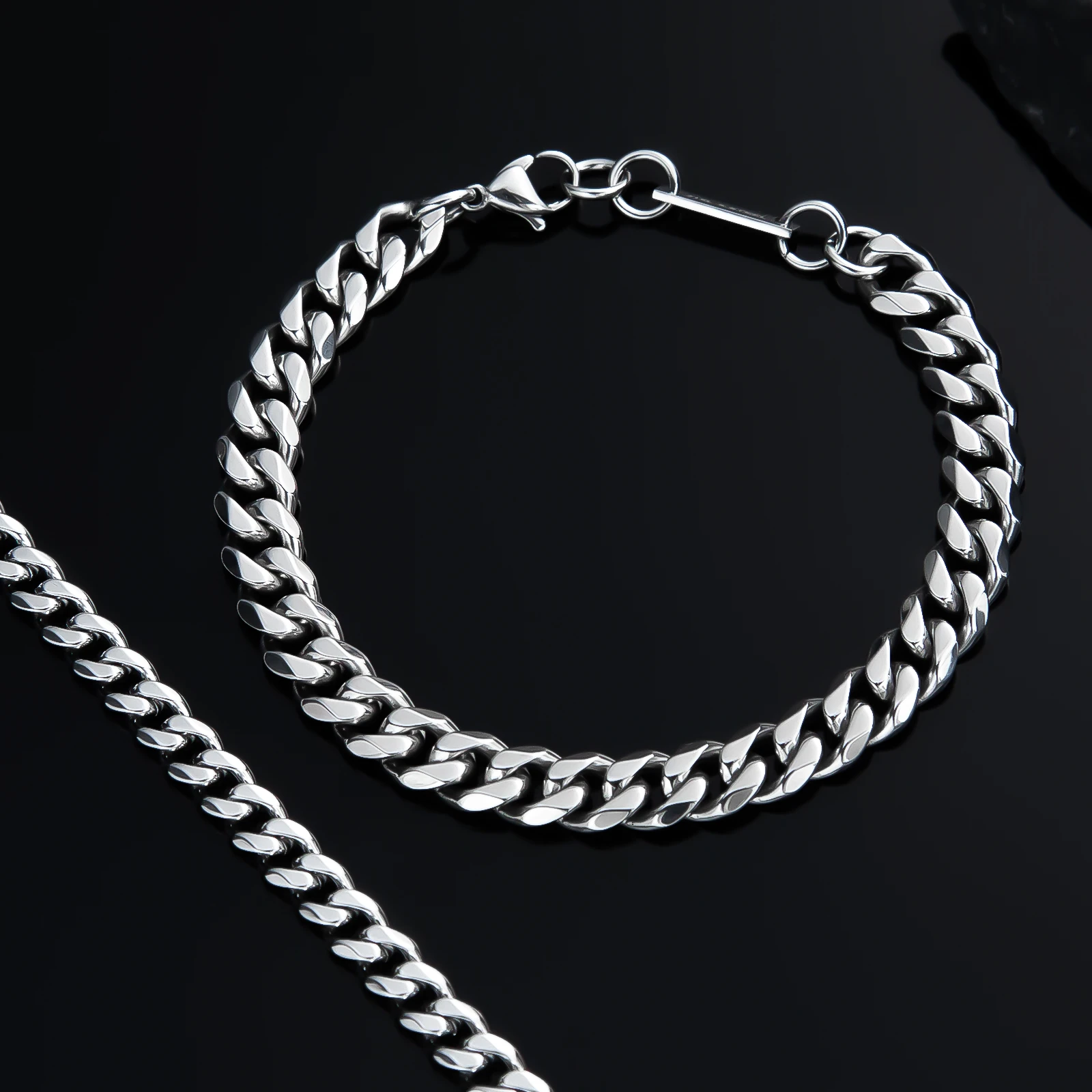 Men's Stainless Steel Bracelet — Silver – Image 3
