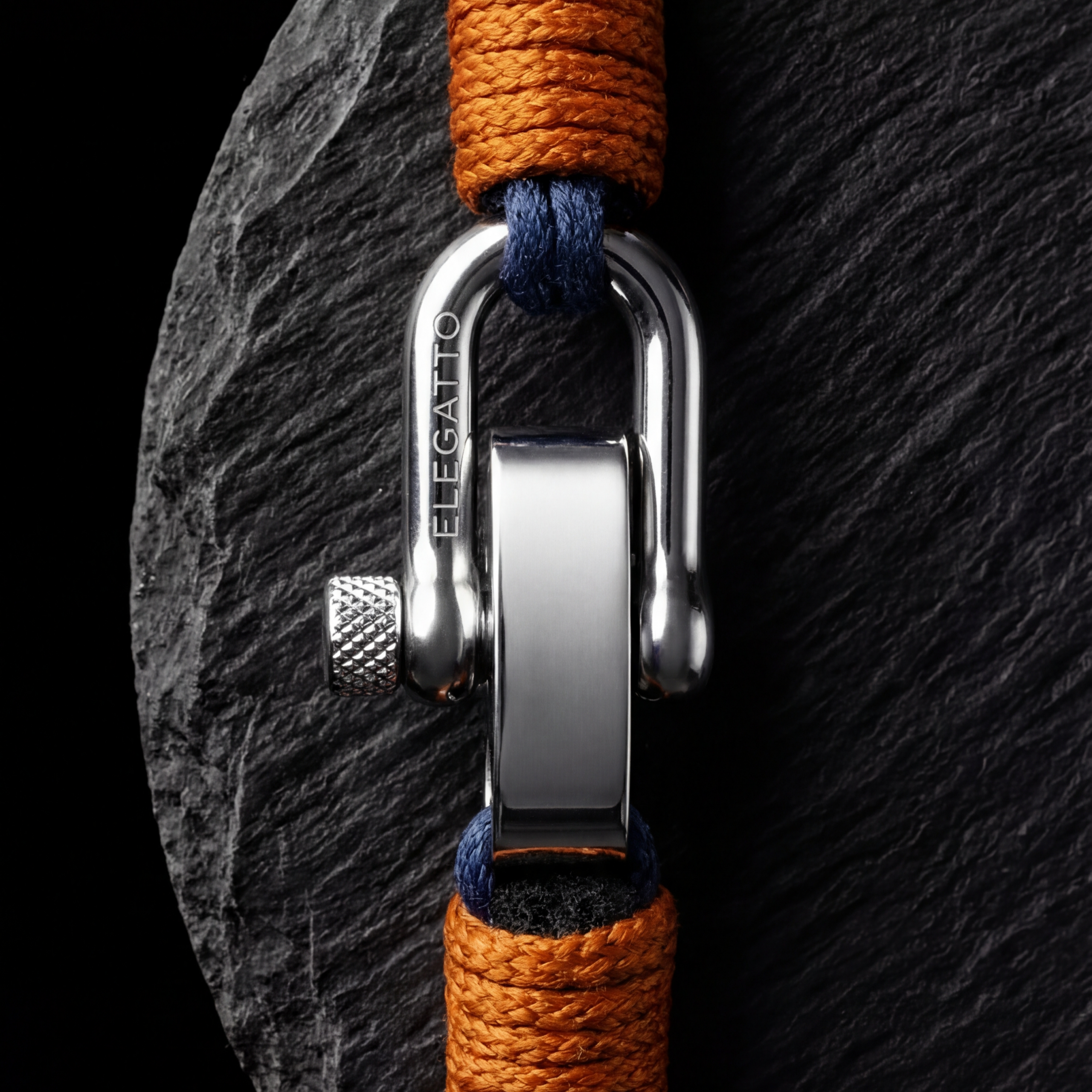 Horseshoe Shackle Nautical Rope Bracelet — Blue – Bild 4