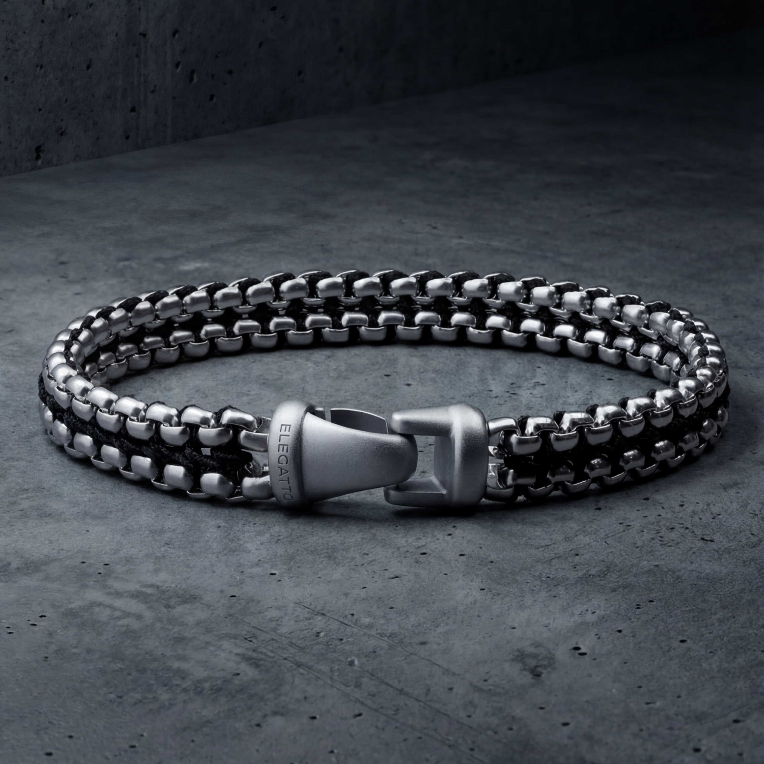 Woven Stainless Steel Chain Bracelet – Bild 4