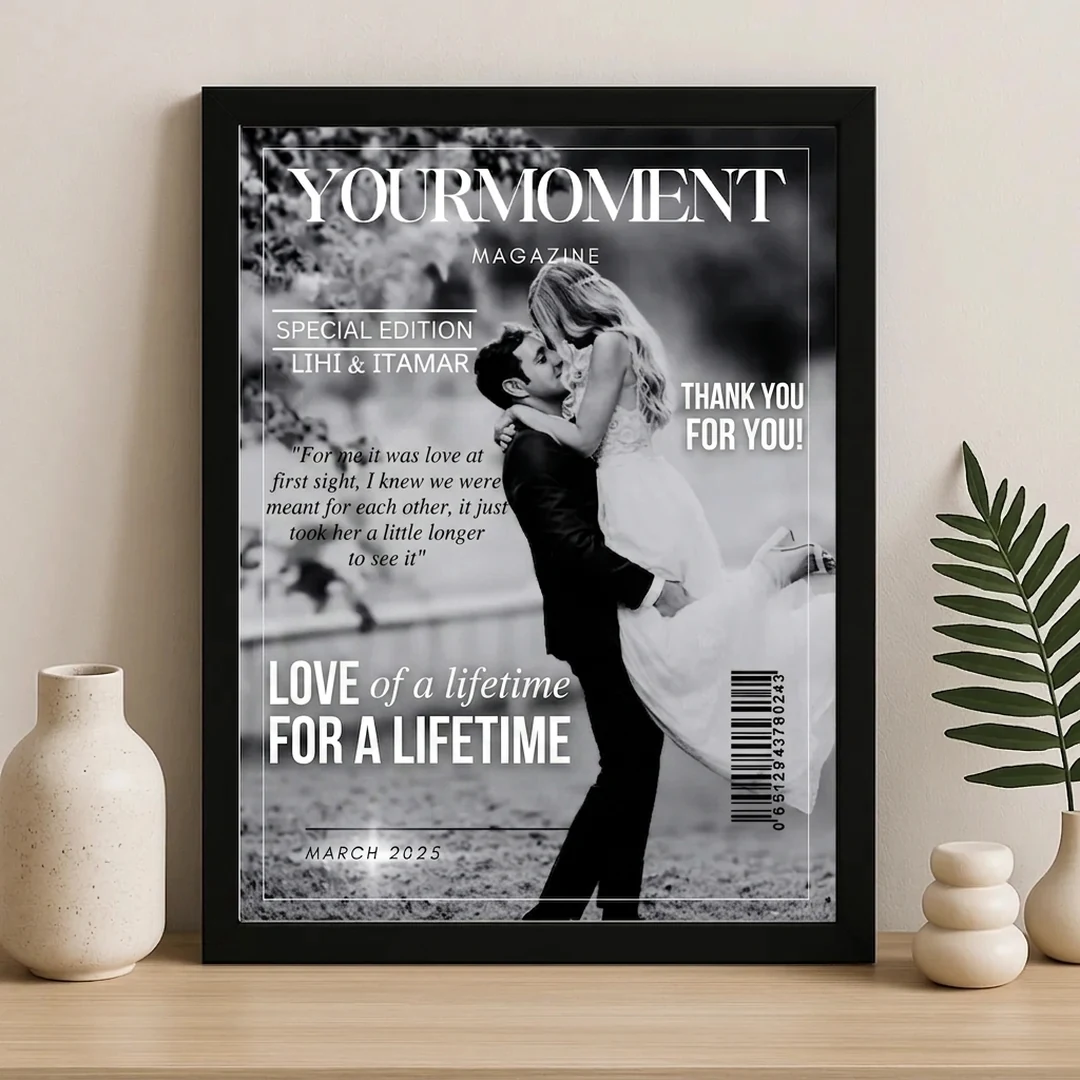 Framed Couple's Magazine Cover — Original Gift - Image 3