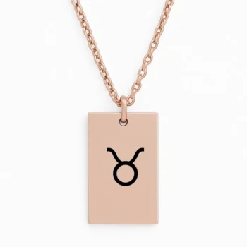 Luxury Stainless Steel Bar Necklace with Your Zodiac Sign