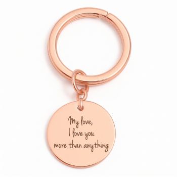 Keychain with Handwritten Dedication