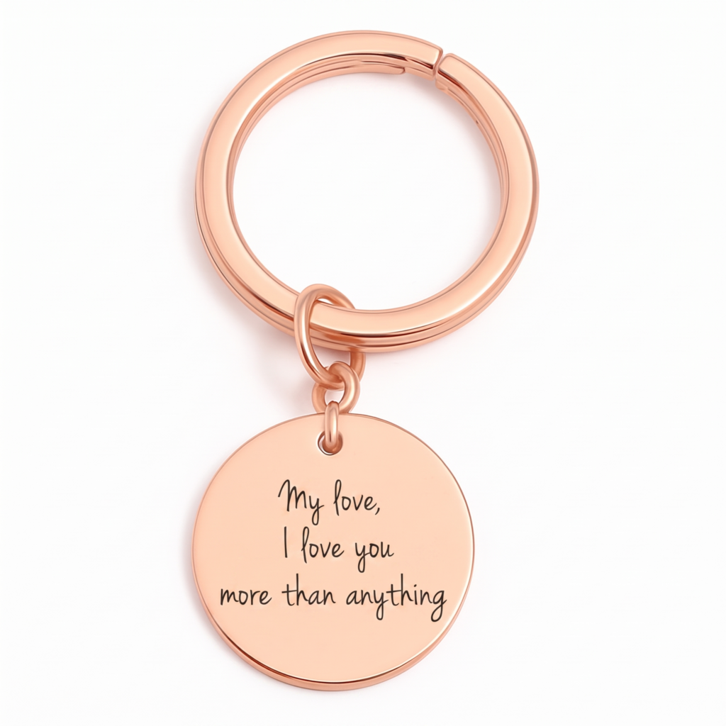 Keychain with Handwritten Dedication
