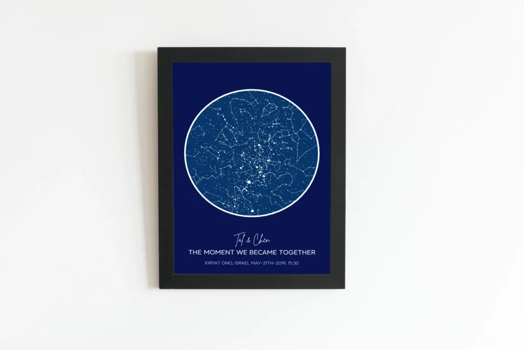 Classic Star Map Navy Blue