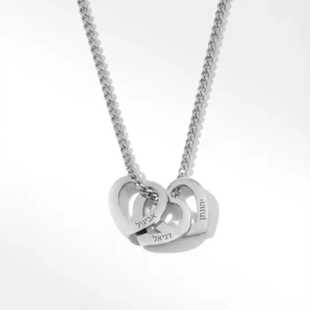 Women's Hearts Necklace with Names — Perfect Gift for Her