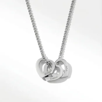 Women's Hearts Necklace with Your Children's Names