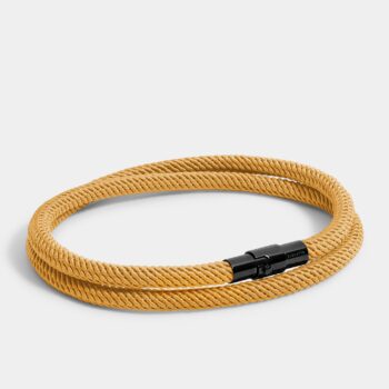 Adjustable Slide Knot Nautical Rope Bracelet — Yellow
