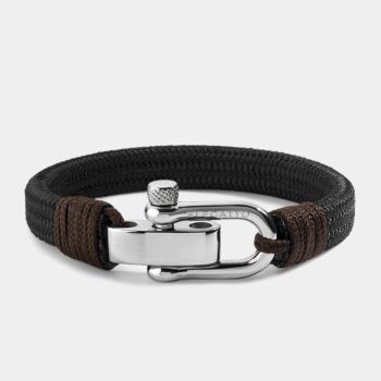 Shackle Clasp Nautical Rope Bracelet — Orange