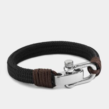 Shackle Clasp Nautical Rope Bracelet — Orange
