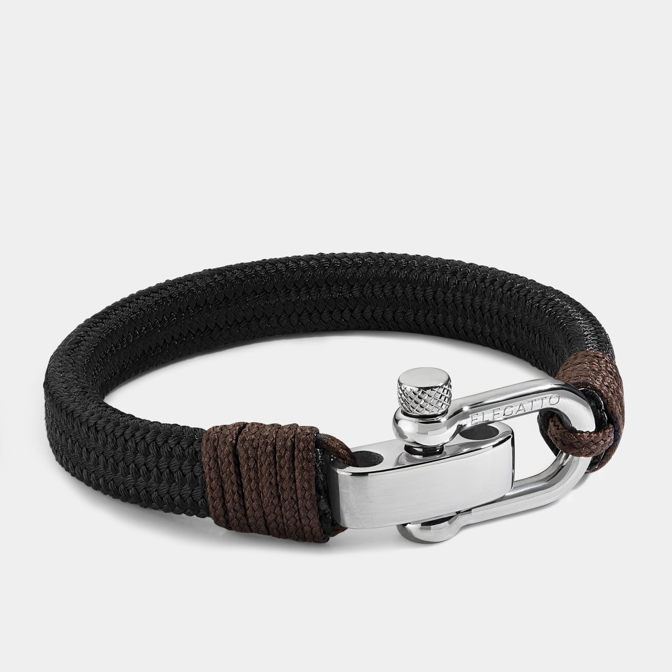 Shackle Clasp Nautical Rope Bracelet — Orange - Image 4