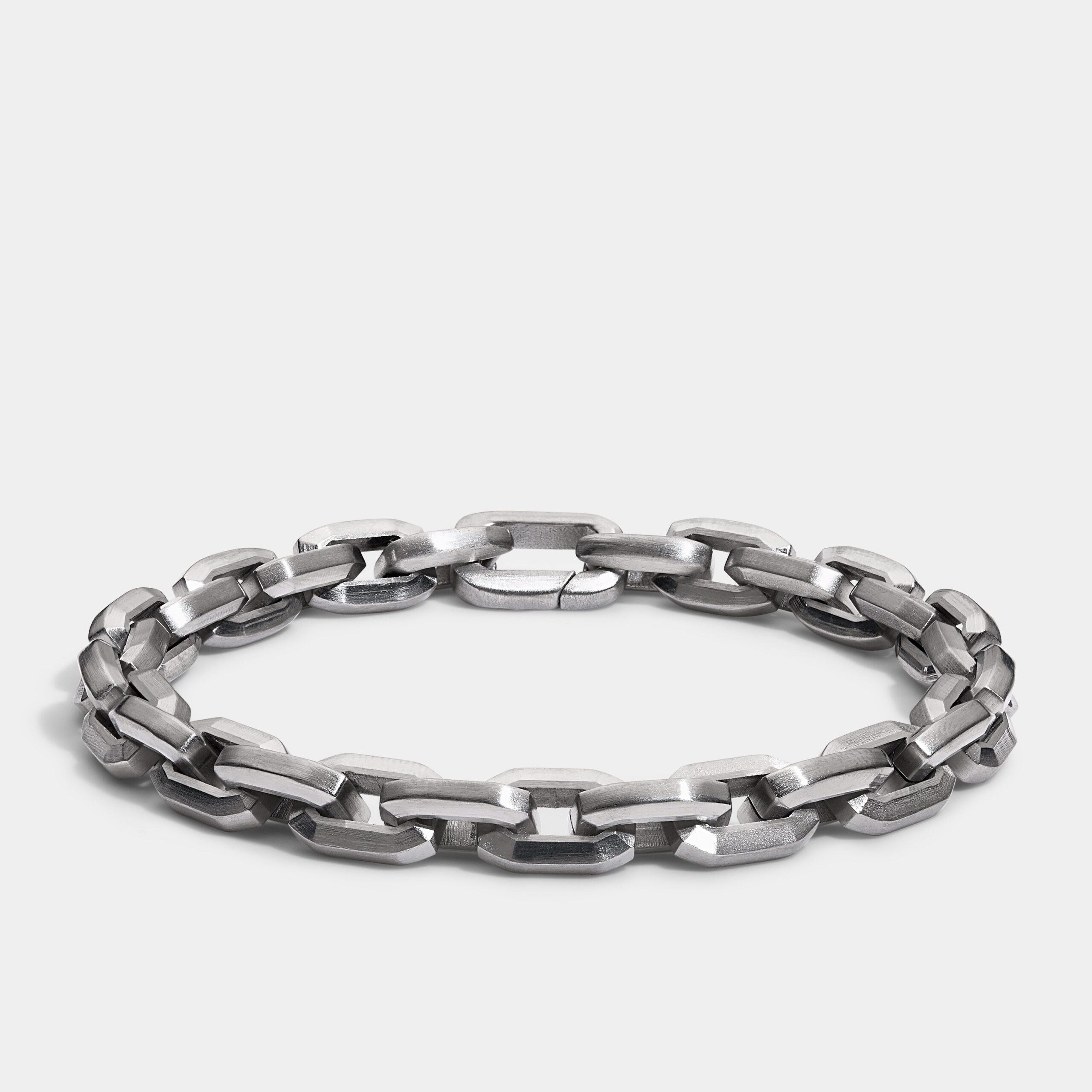 Matte Brushed Chain Bracelet - obrazek 3