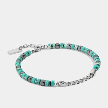 Teal Stone Chain Bracelet