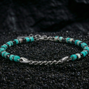 Teal Stone Chain Bracelet