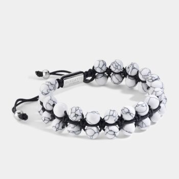 Double Row Howlite Beaded Bracelet
