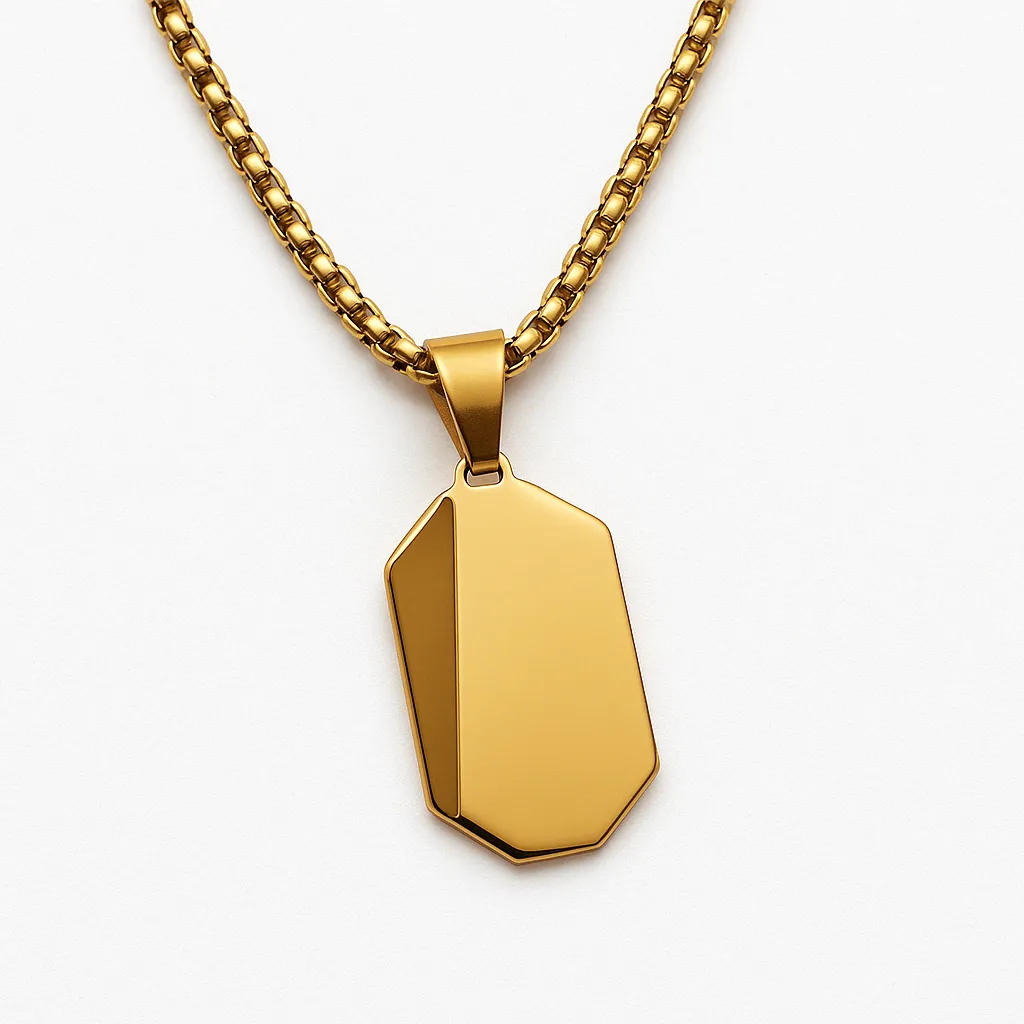 Luxury Stainless Steel Bar Necklace with Your Zodiac Sign - الصورة 2