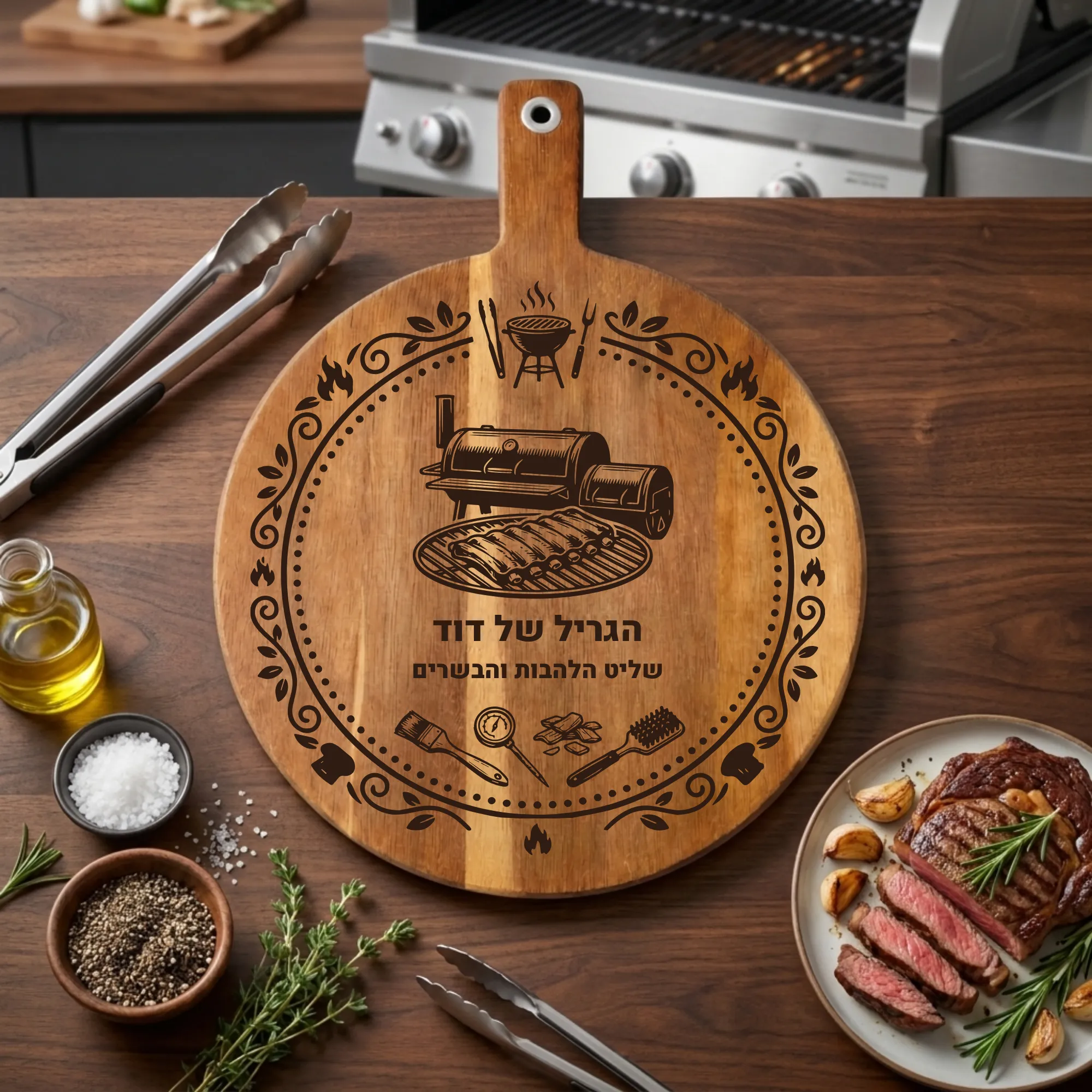 Engraved BBQ Cutting Board — Personalized Gift for Dad or Husband - Image 2