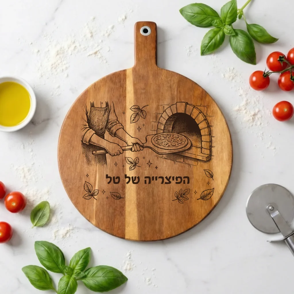 Gift: Personalized Pizza Cutting Board with Custom Engraving