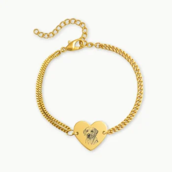 Luxury Women's Engraved Bracelet with Your Pet's Portrait Engraved Forever