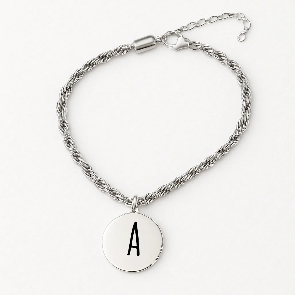 Michaela Bracelet with Initial Engraving