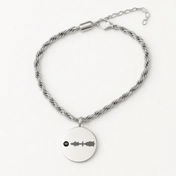 Michaela Bracelet with Scannable Spotify Code Engraving