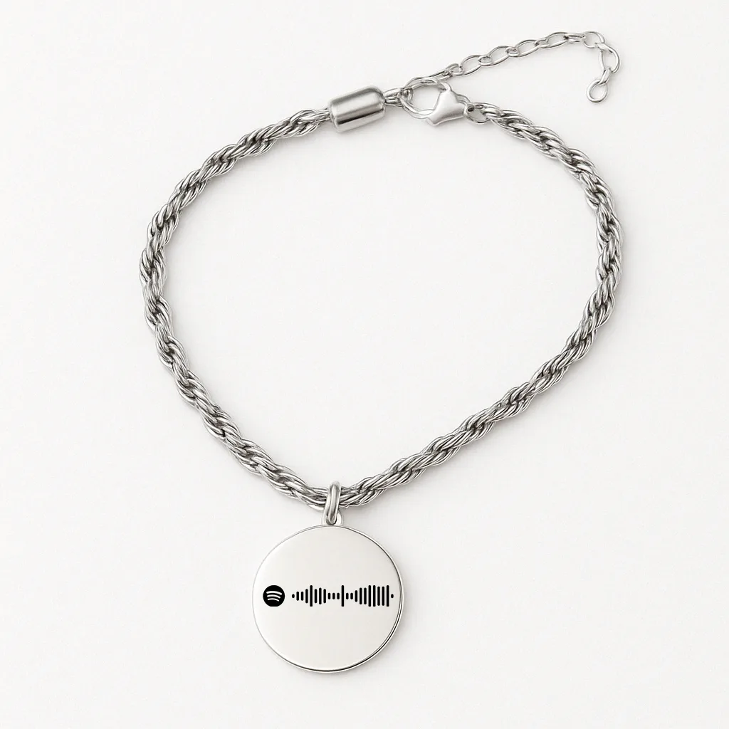 Michaela Bracelet with Scannable Spotify Code Engraving