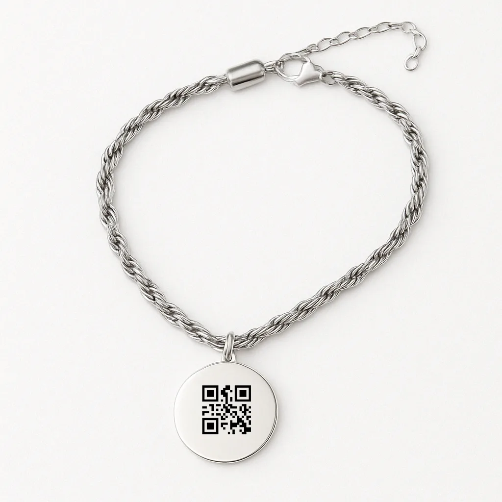 Michaela Bracelet with Barcode Engraving
